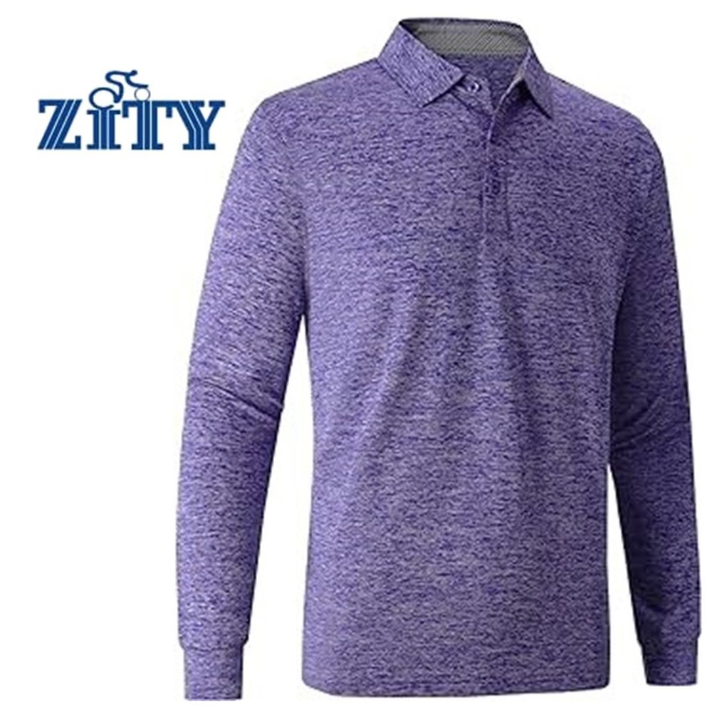 ZITY Mens Long Sleeve Sports Golf Tennis Polo Shirt   NEW!!! - Picture 2 of 12